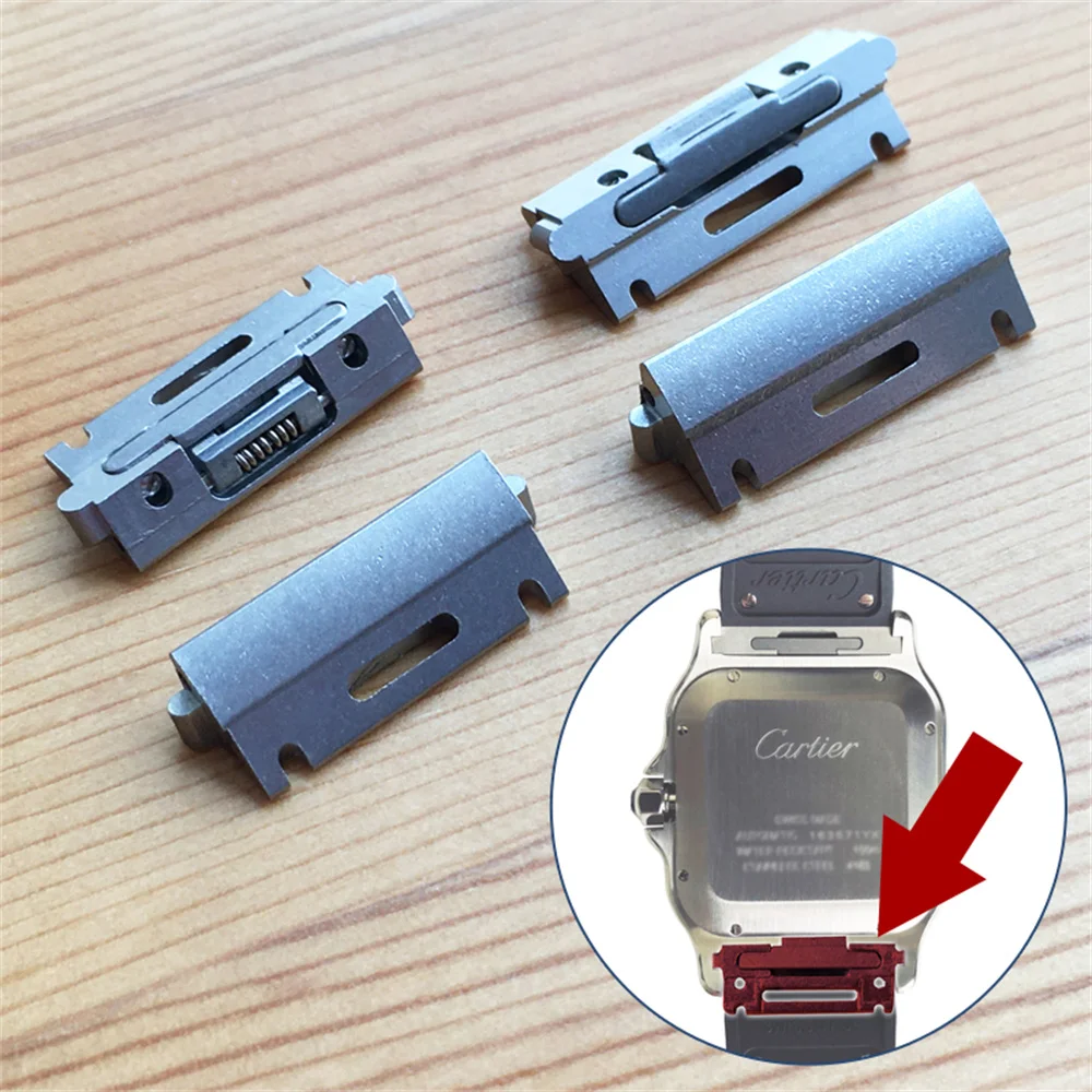 Cartier Watch Santos - Idealnie dopasowany adapter do skórzanego paska