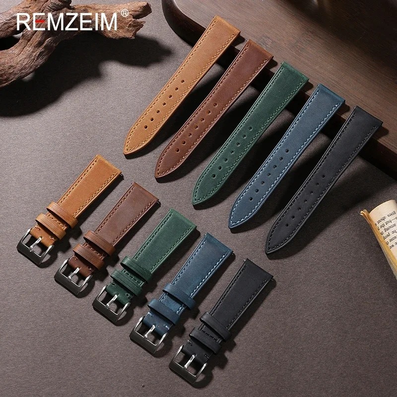 Suede Strap Watch - Crazy Horse skórzany pasek do zegarka