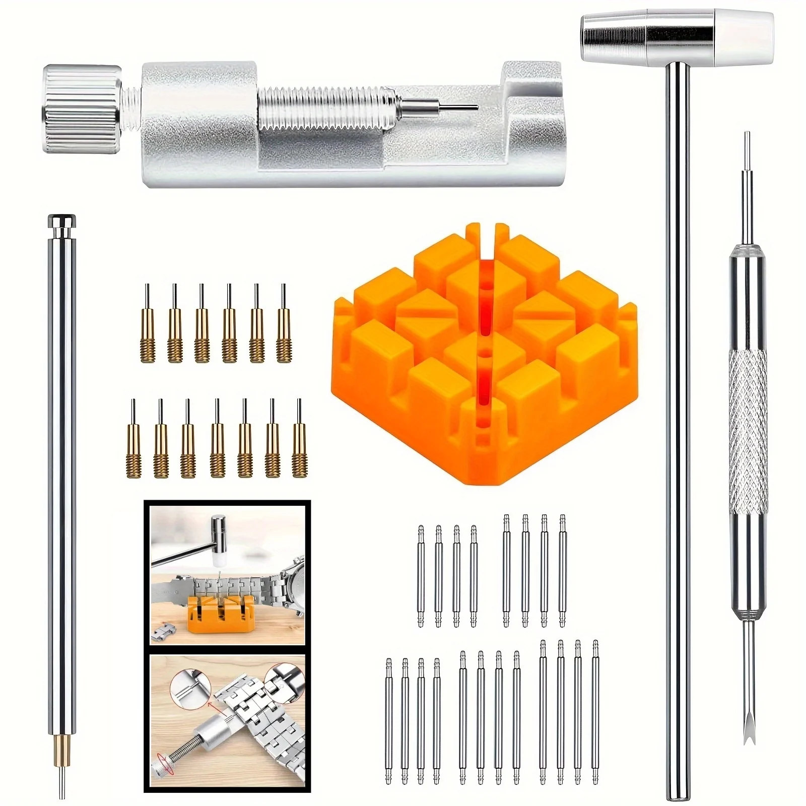 Spring Bar Tool Set - 41 sztuk/zestaw ogniwo do zegarka, zestaw