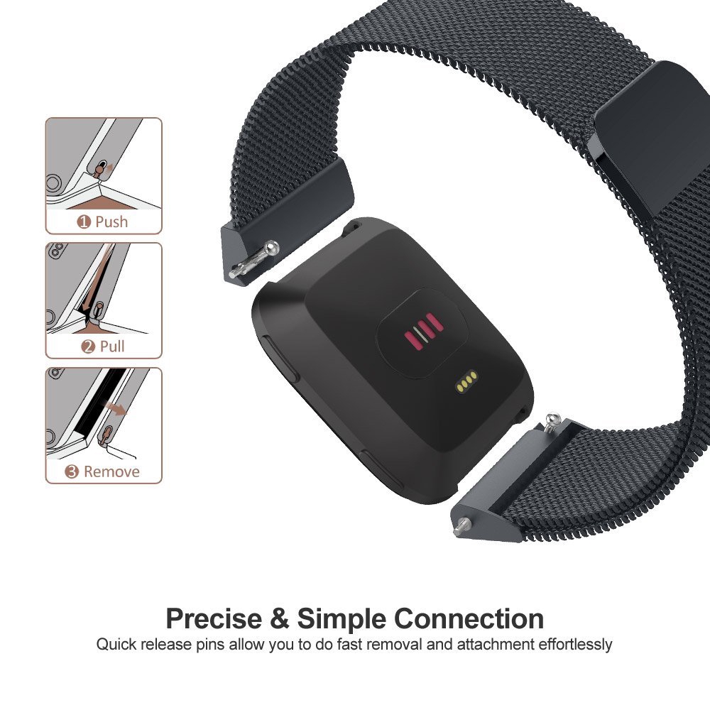 Pasek Milanese Mesh do Fitbit  – Mesh Strap Metal recenzja i cena