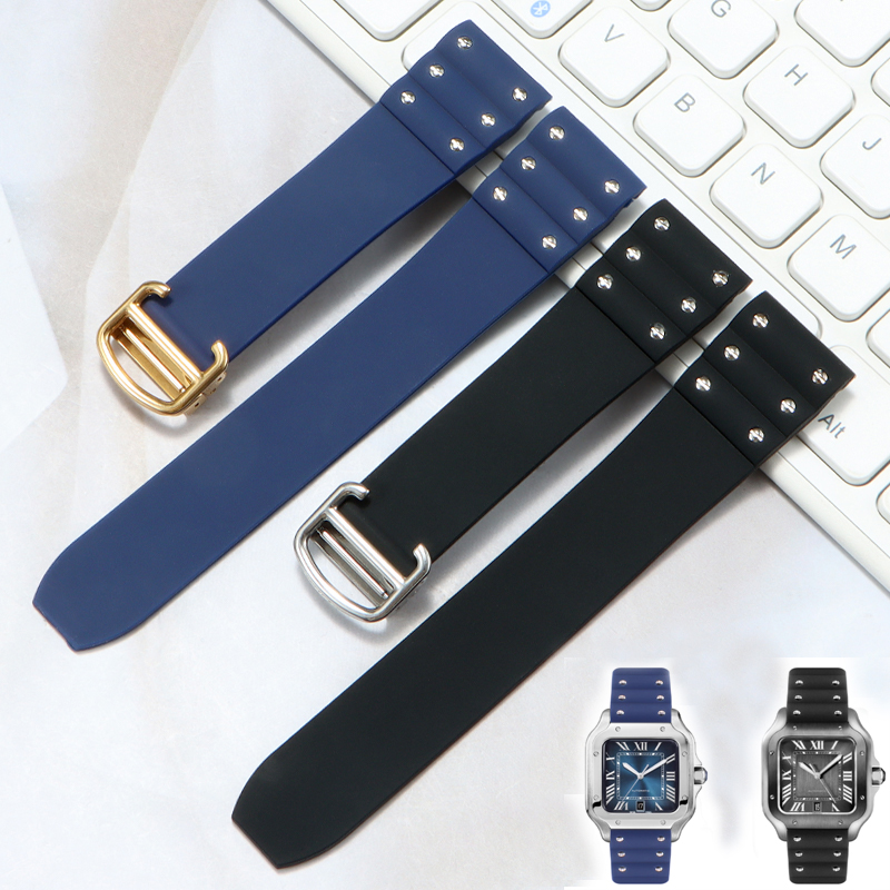 Wysokiej jakości gumowy pasek  – Cartier Watch Santos recenzja i cena